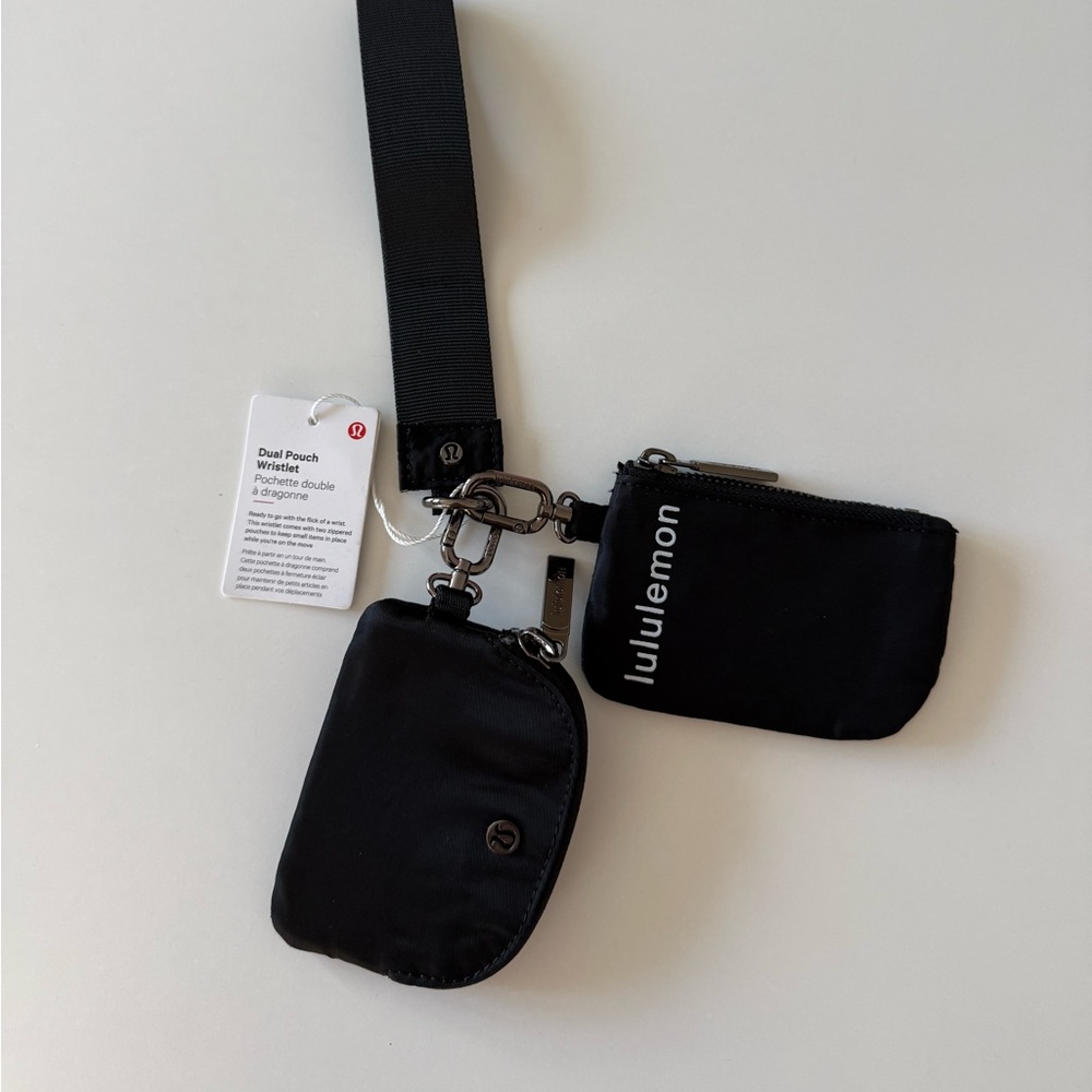 Lululemon Black Dual Pouch Wristlet - Picture 2 of 4